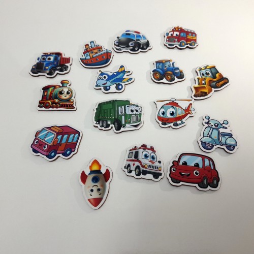 Manyetik Tasitlar 15 Parça Eğitici Magnet Seti